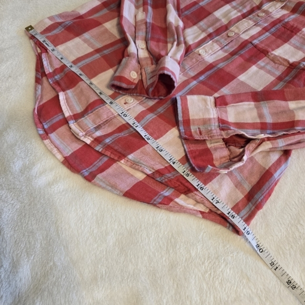 SO Women's Long Sleeve Button Down Plaid Flannel Small - Picture 7 of 10